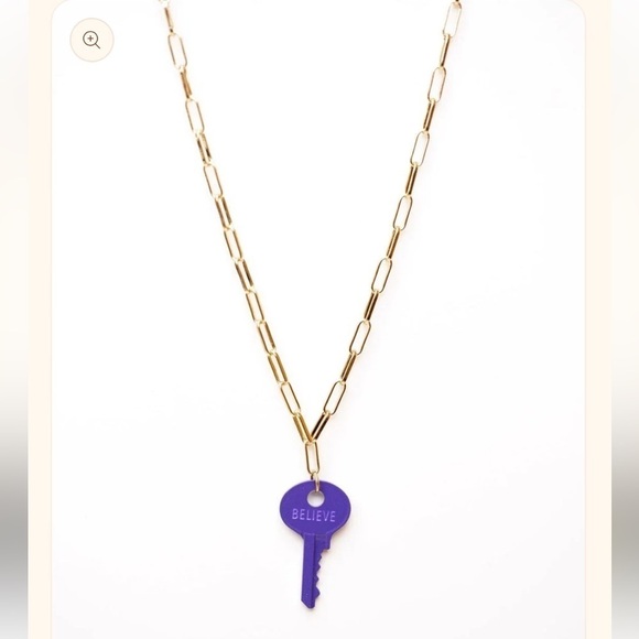 the giving keys dark purple dainty brooklyn necklace - Picture 1 of 8